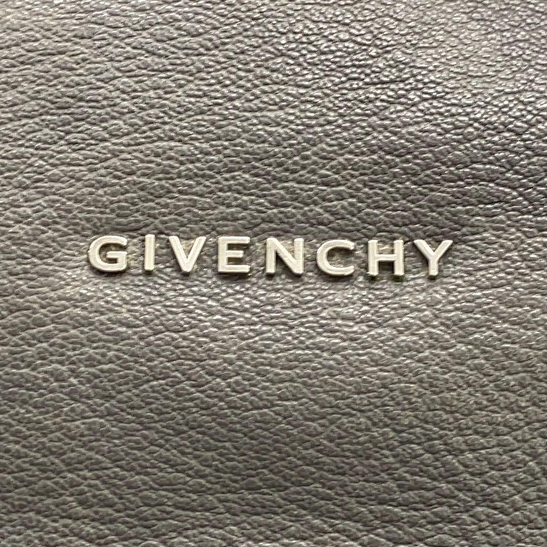 GIVENCHY パンドラ 2way レザー ハンドバッグ グレー