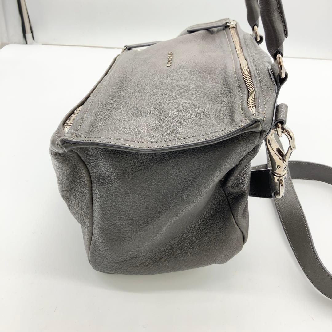 GIVENCHY パンドラ 2way レザー ハンドバッグ グレー