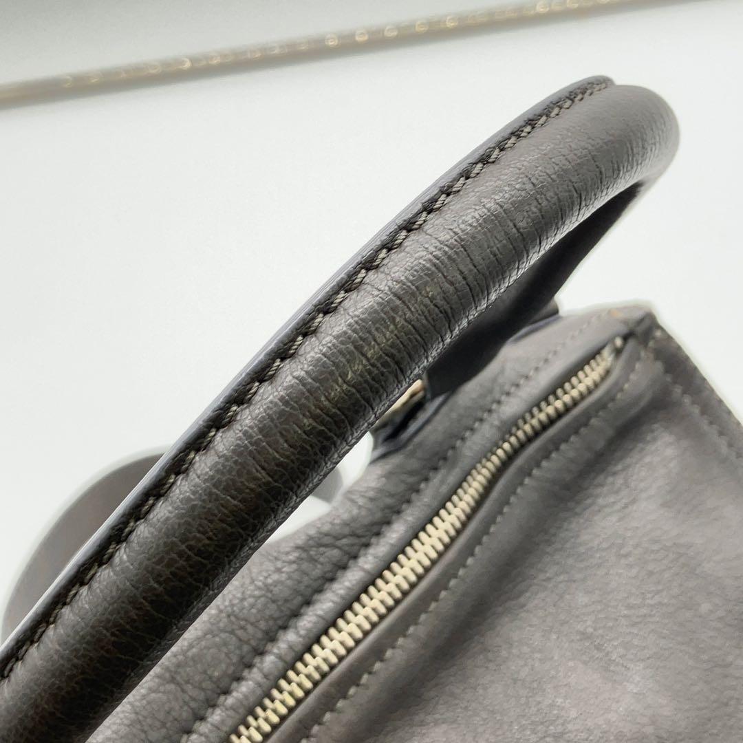 GIVENCHY パンドラ 2way レザー ハンドバッグ グレー