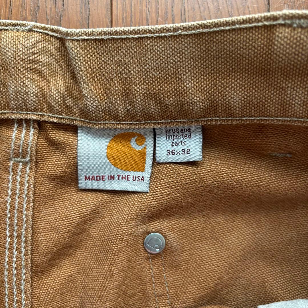90's usa製Carhartt ベージュ カーゴパンツ 36x32