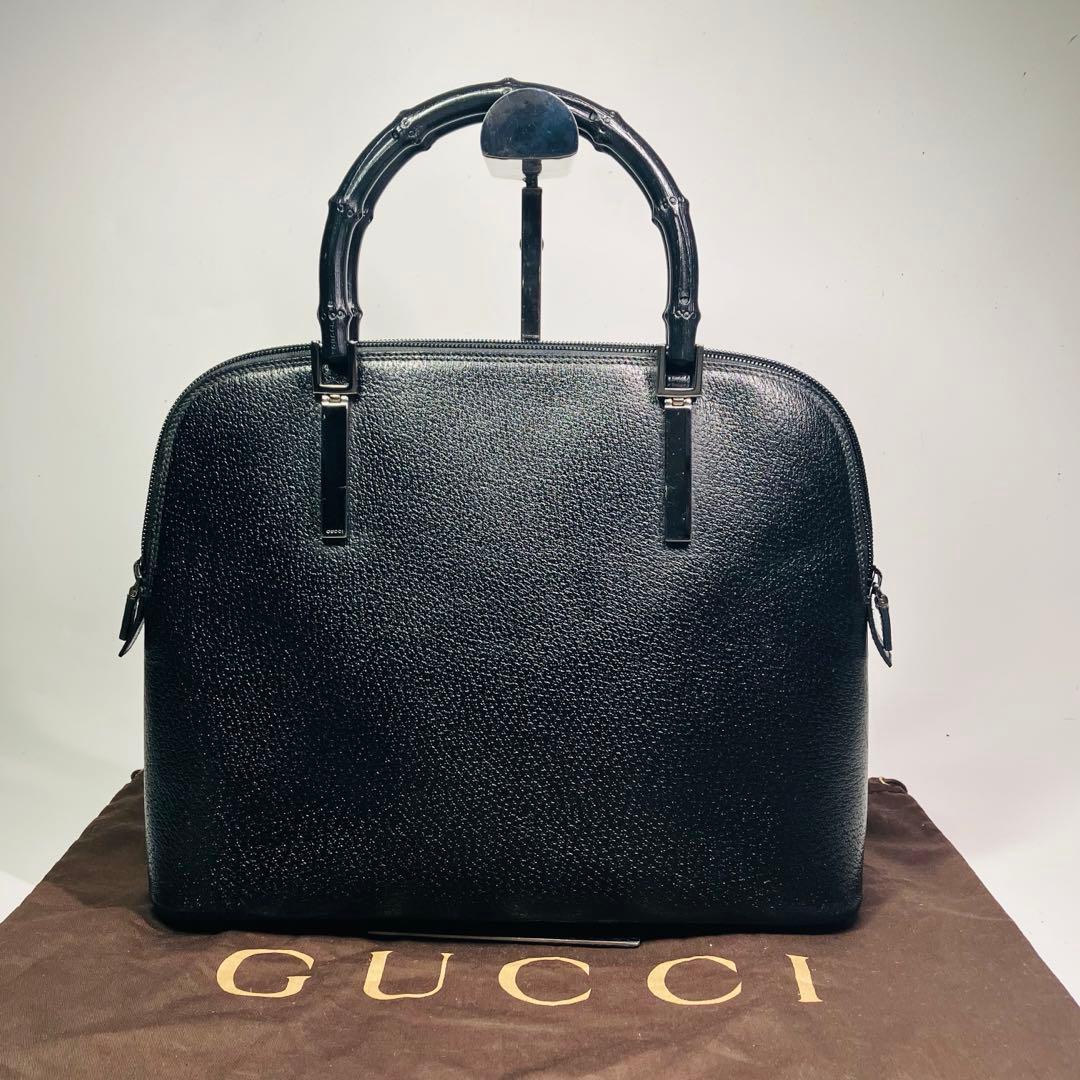GUCCI グッチ トートバッグ バンブー シルバー金具 A4 収納レディース