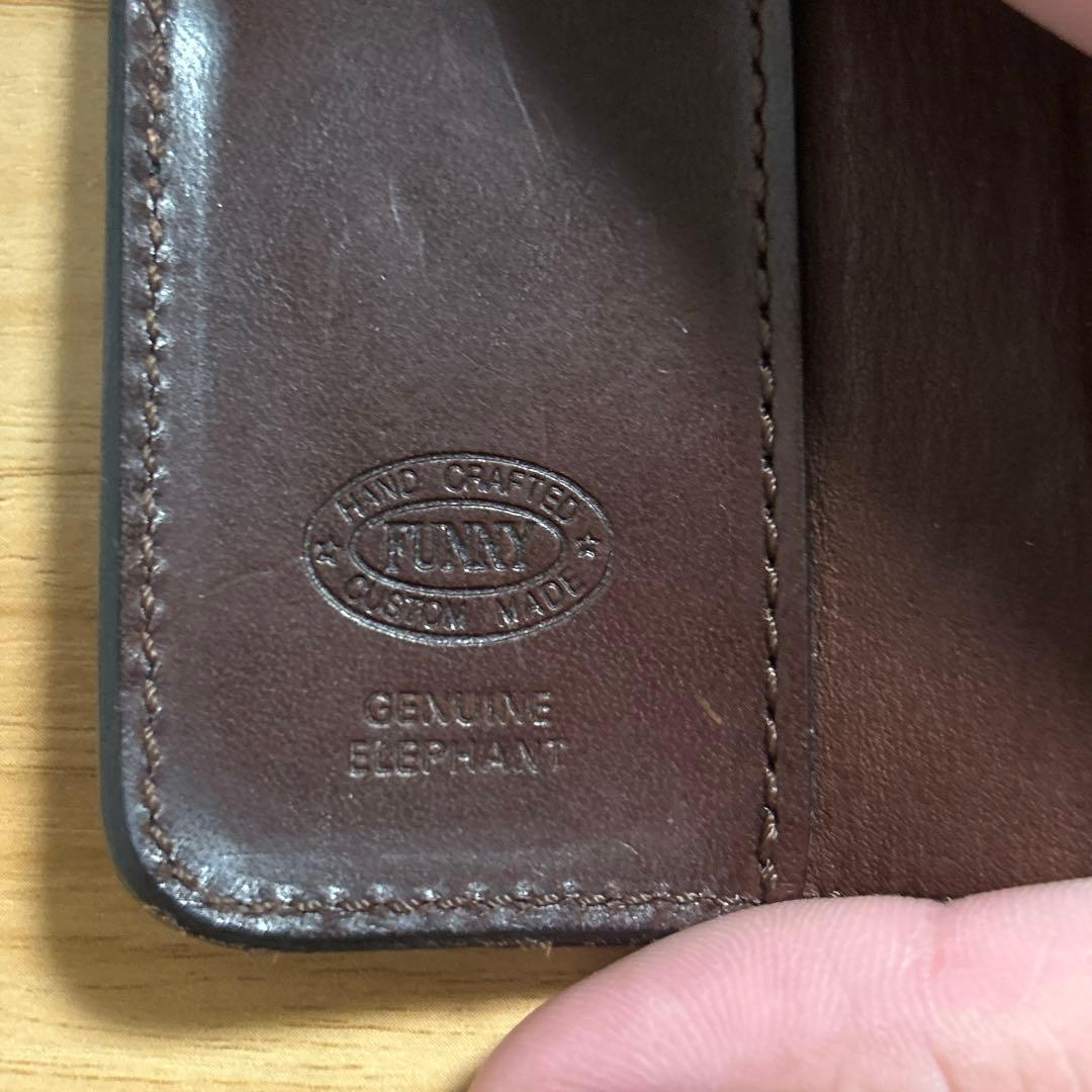 funny キーケース　象革　ブラウン　ヴィンテージ　アメカジ
