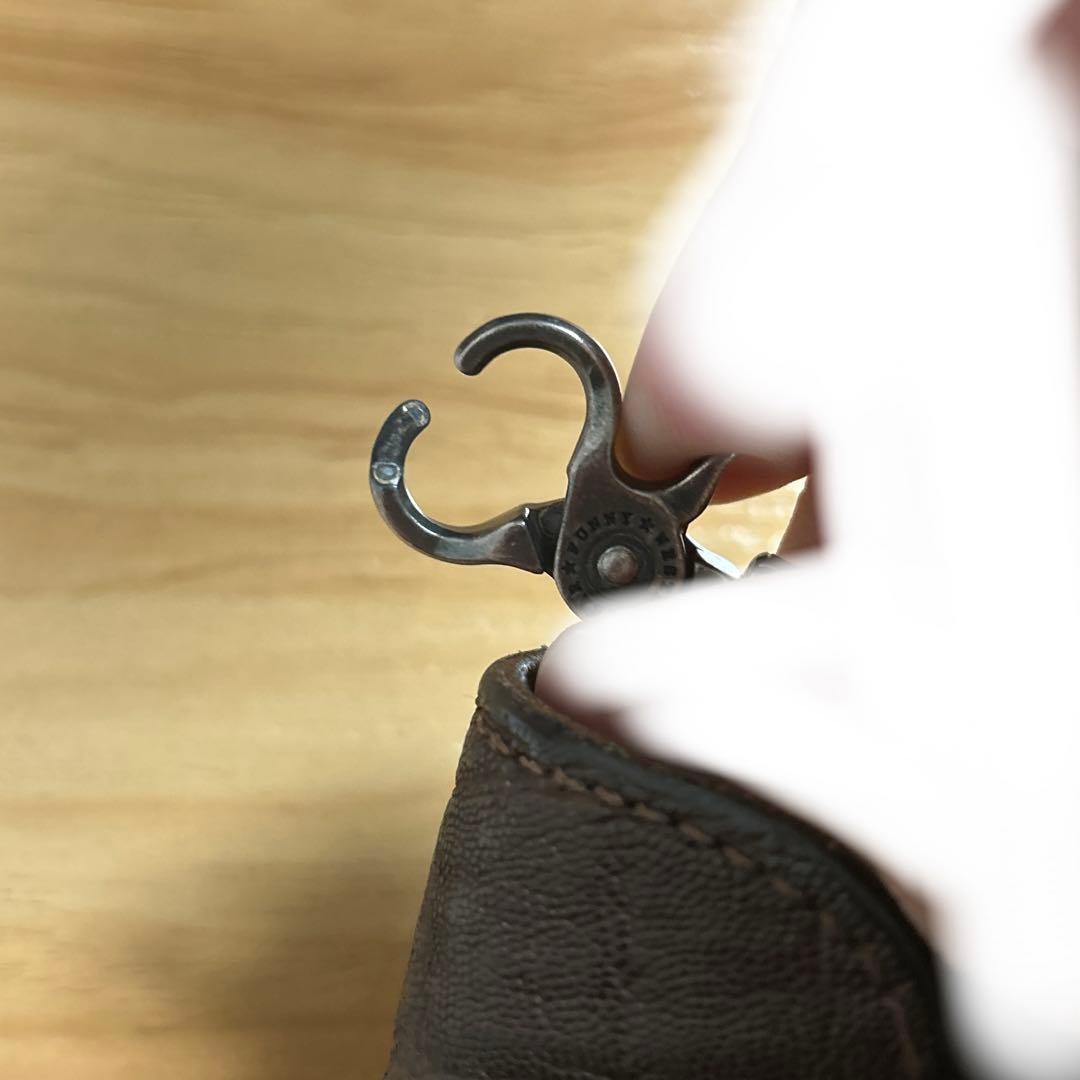 funny キーケース　象革　ブラウン　ヴィンテージ　アメカジ