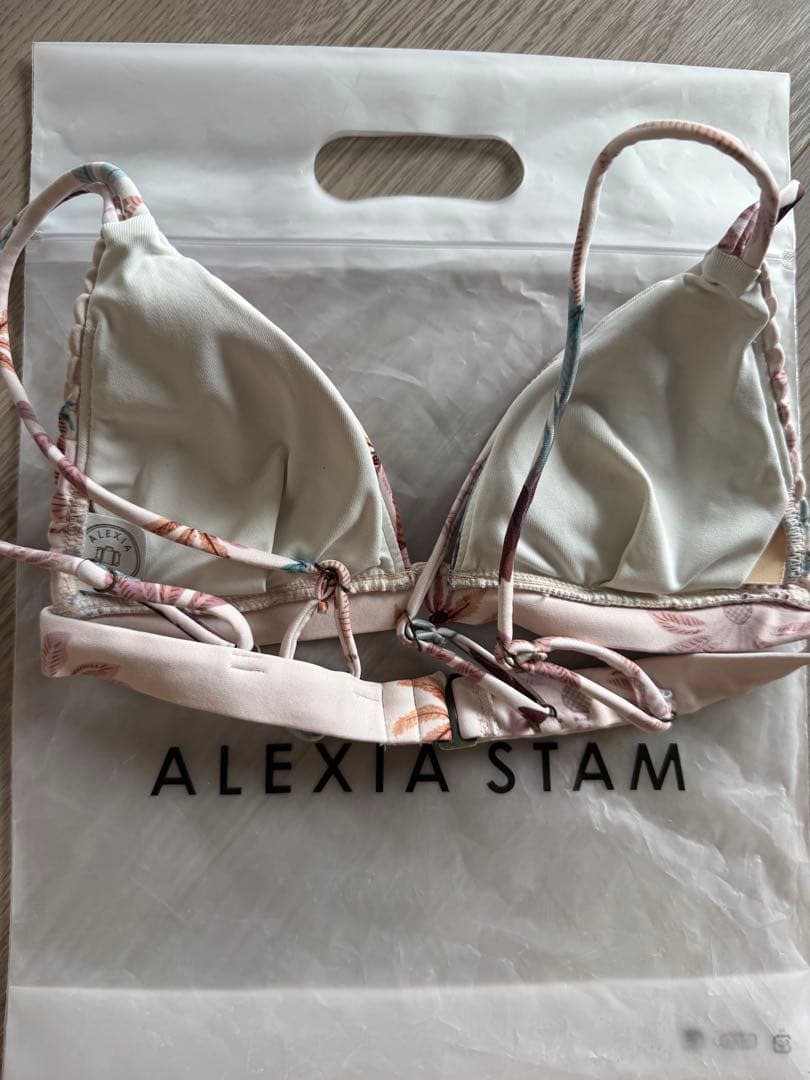 ALEXIA STAM パームツリー柄三角ビキニ