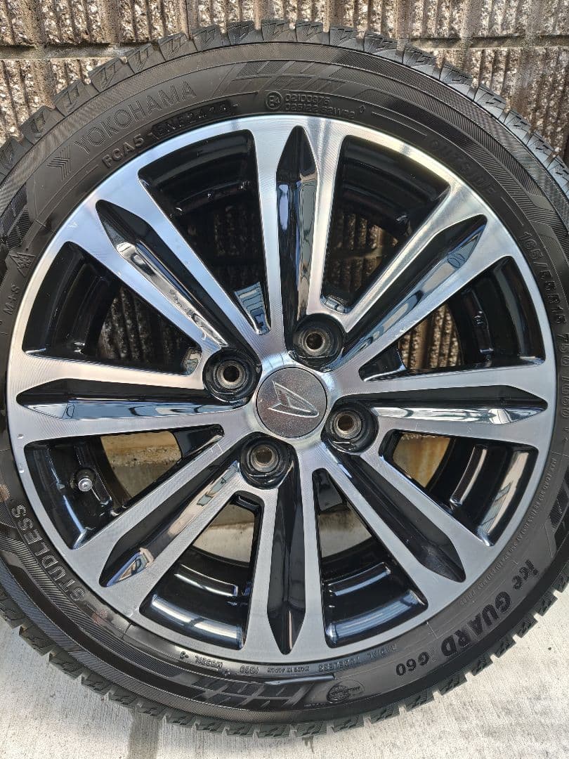 深溝 美品ダイハツ純正 165/55R15 ヨコハマアイスガード4本送料込み