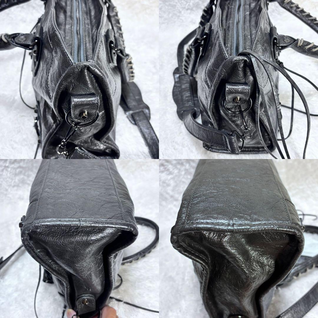 00s y2k アーカイブ シワ加工 レザー バッグ ショルダー可 A4