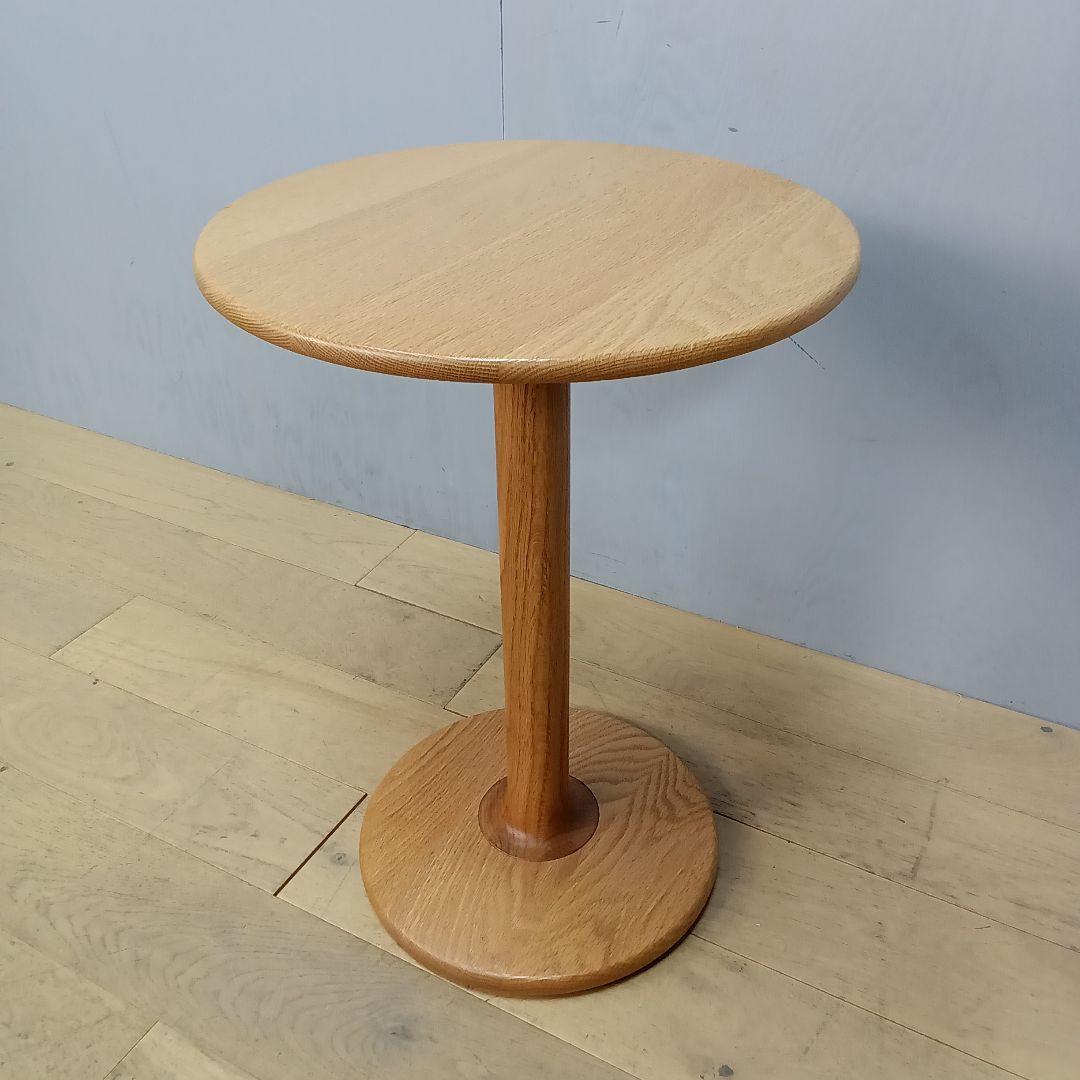 タイオウ サイドテーブル　木製 丸型 W38D38H53 ③