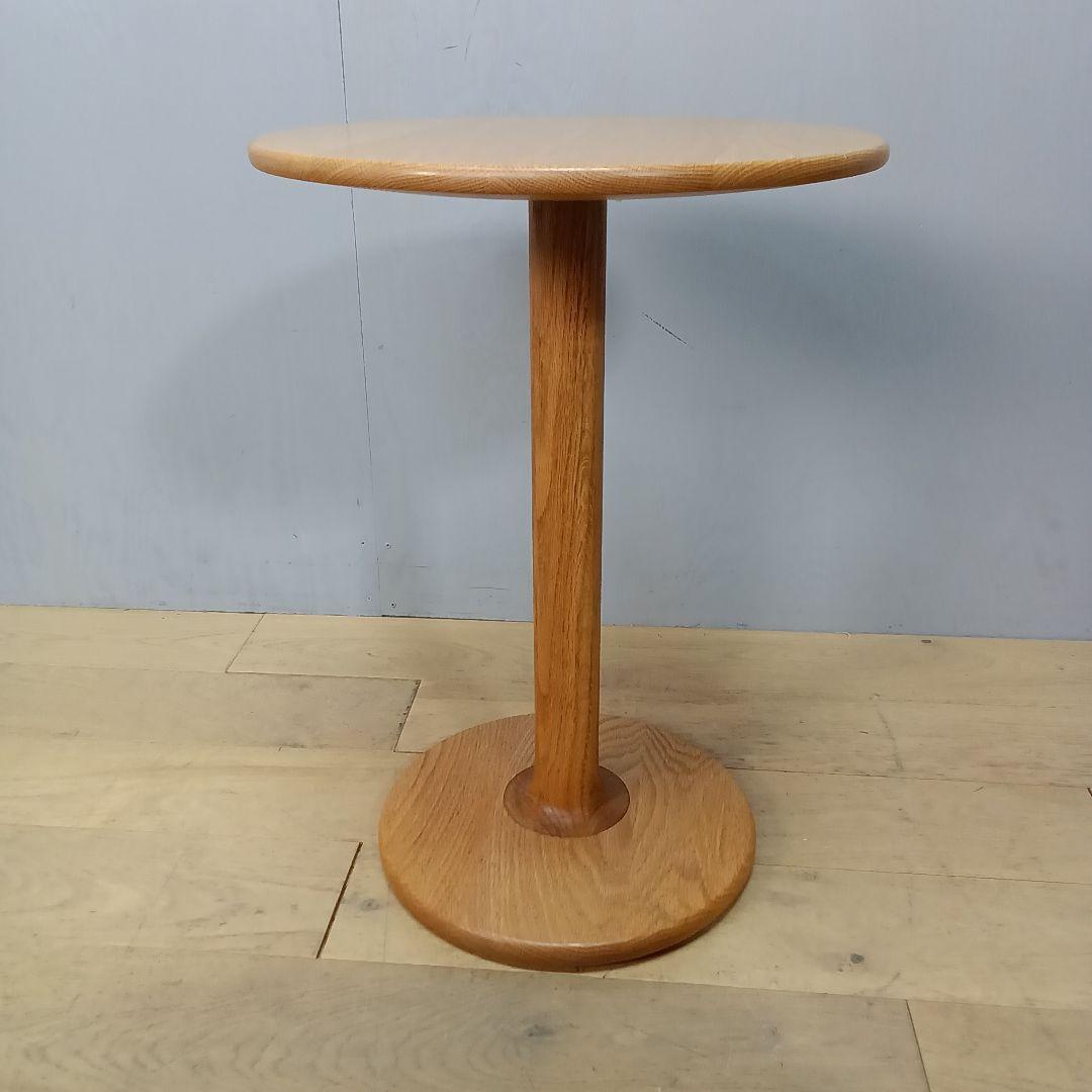 タイオウ サイドテーブル　木製 丸型 W38D38H53 ③