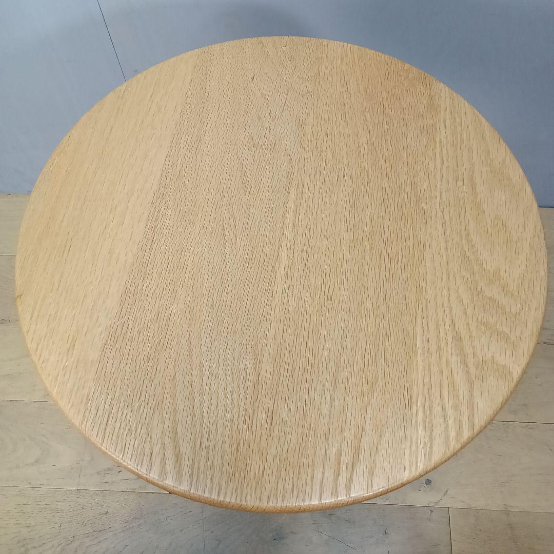 タイオウ サイドテーブル　木製 丸型 W38D38H53 ③