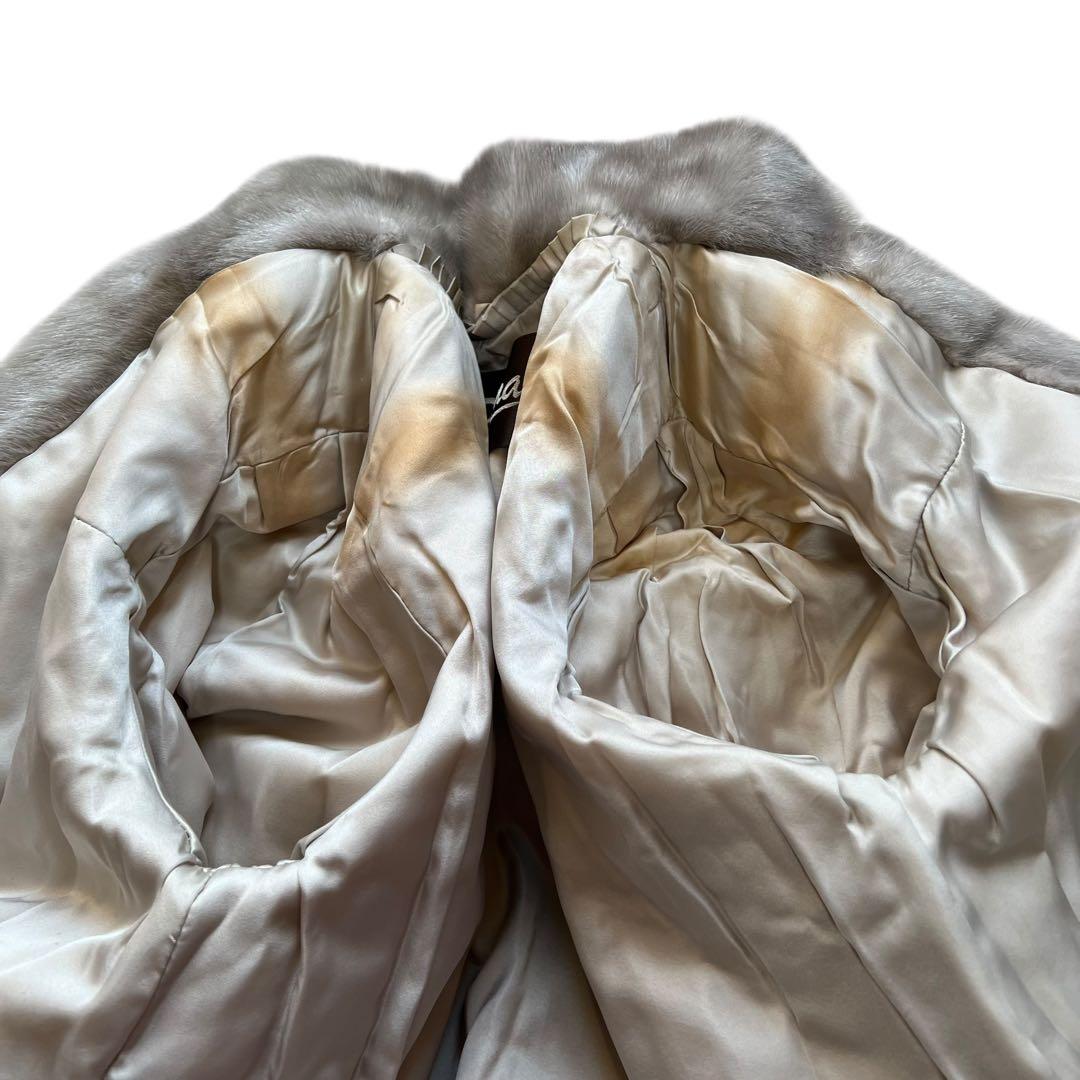 着丈90cm サファイアミンク サガミンク リアルファー 本毛皮 なめし柔らか