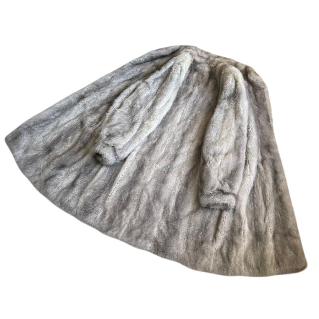 着丈90cm サファイアミンク サガミンク リアルファー 本毛皮 なめし柔らか