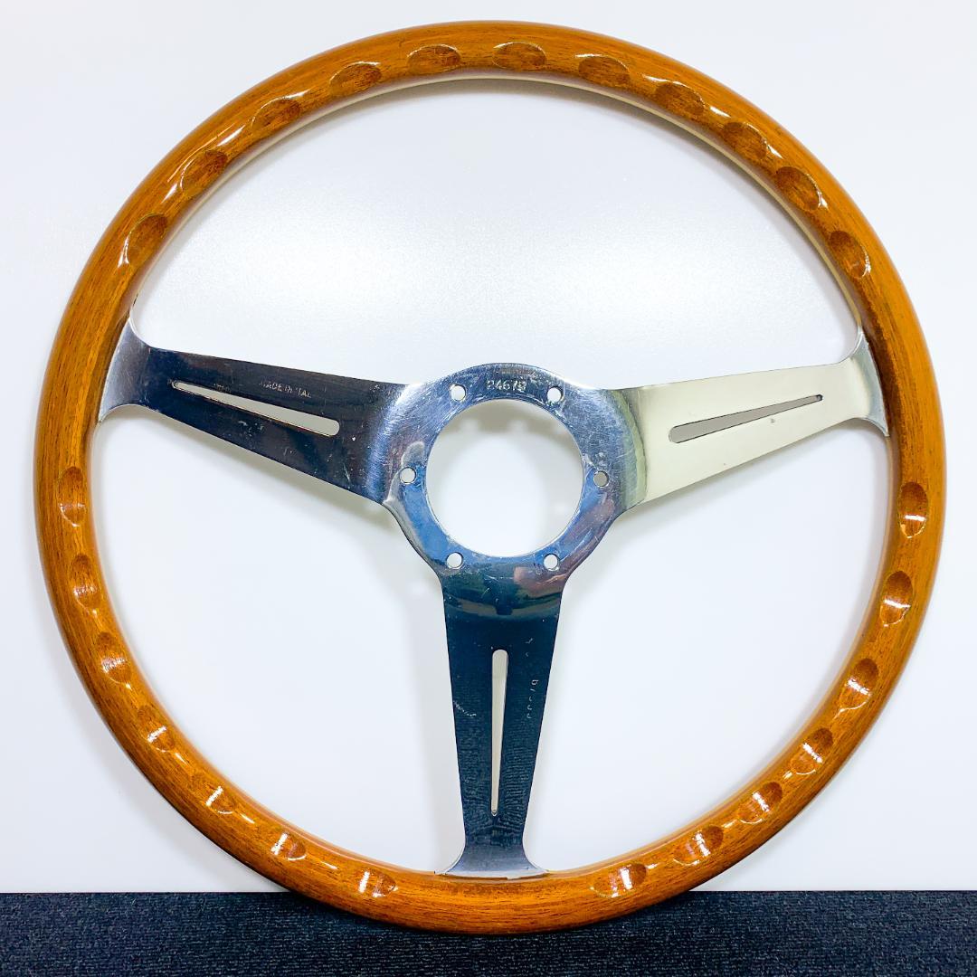 ナルディ クラシック ウッド 36.5φ 本物ホーンボタン＆ネジ付 良品