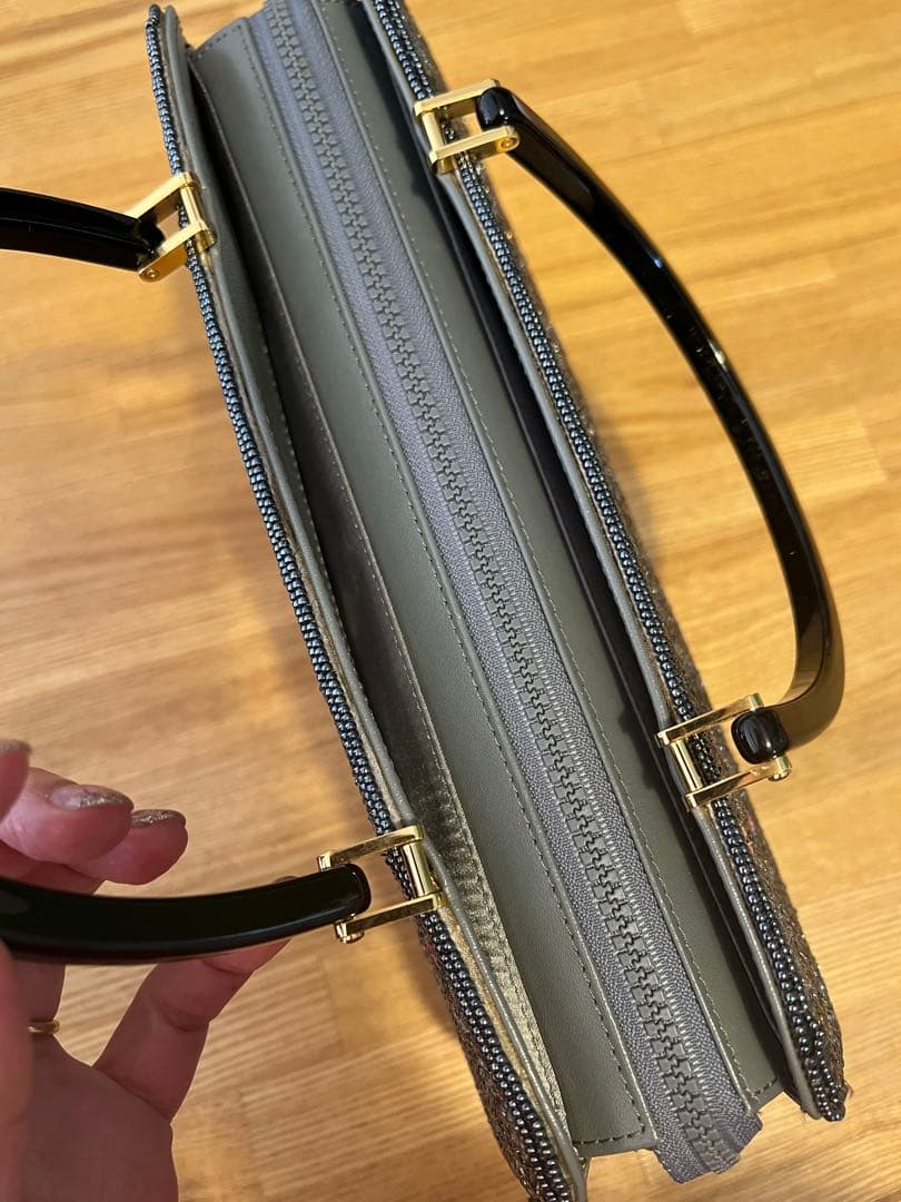 KUJAKUDO ビーズ刺繍　ハンドバッグ　和装バッグ