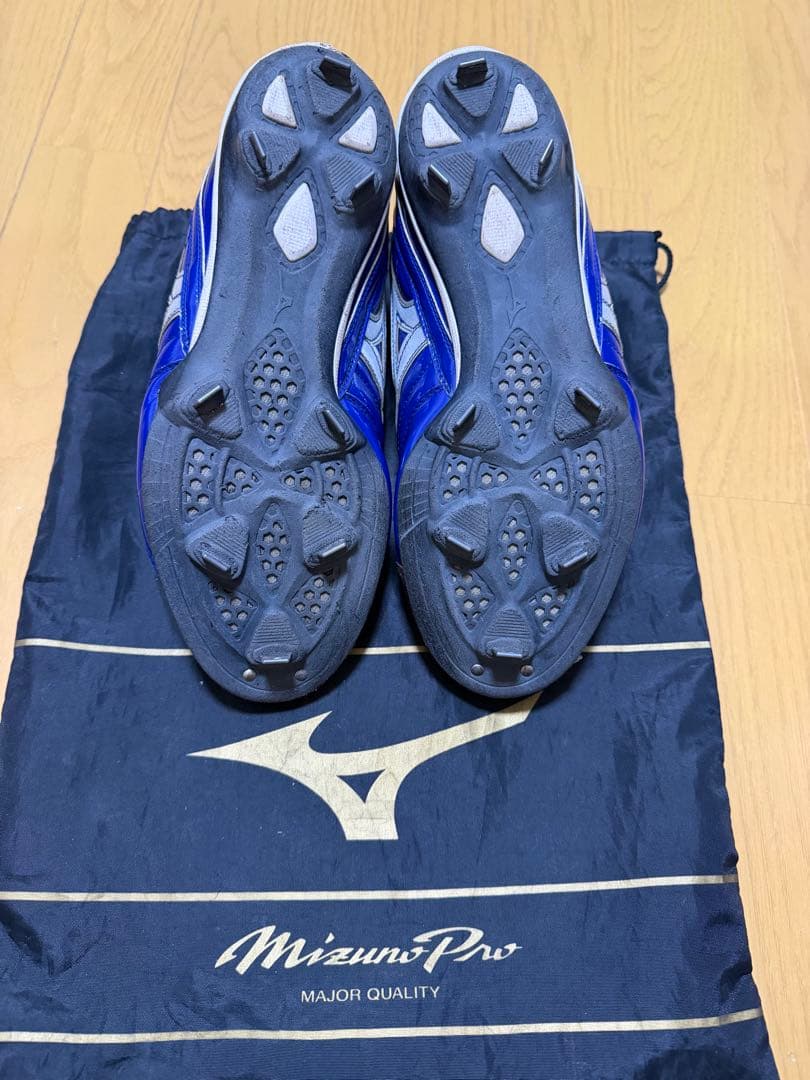 ミズノプロ 青 スパイク 野手用 27.0センチ 美品