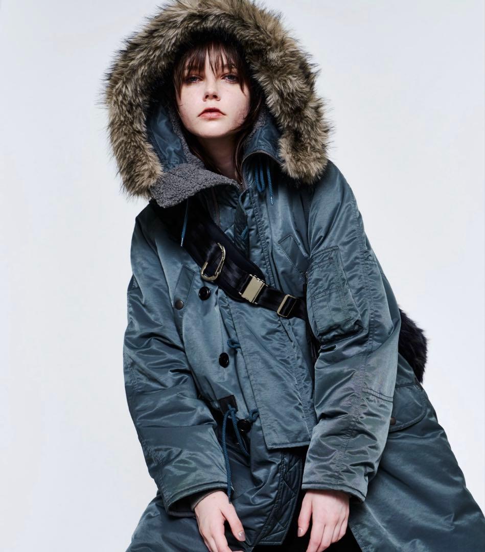 AIVER N3フライトコート グレイッシュブルー MSize