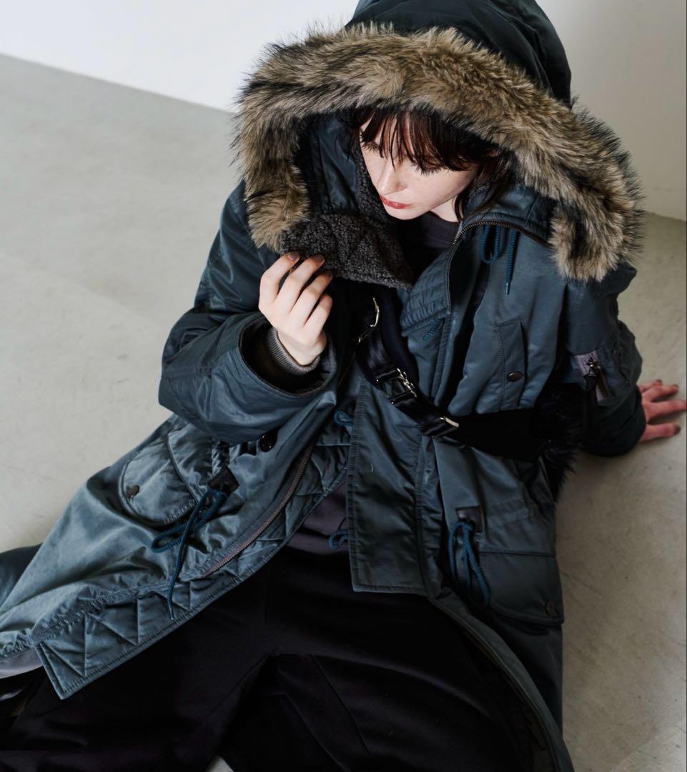 AIVER N3フライトコート グレイッシュブルー MSize