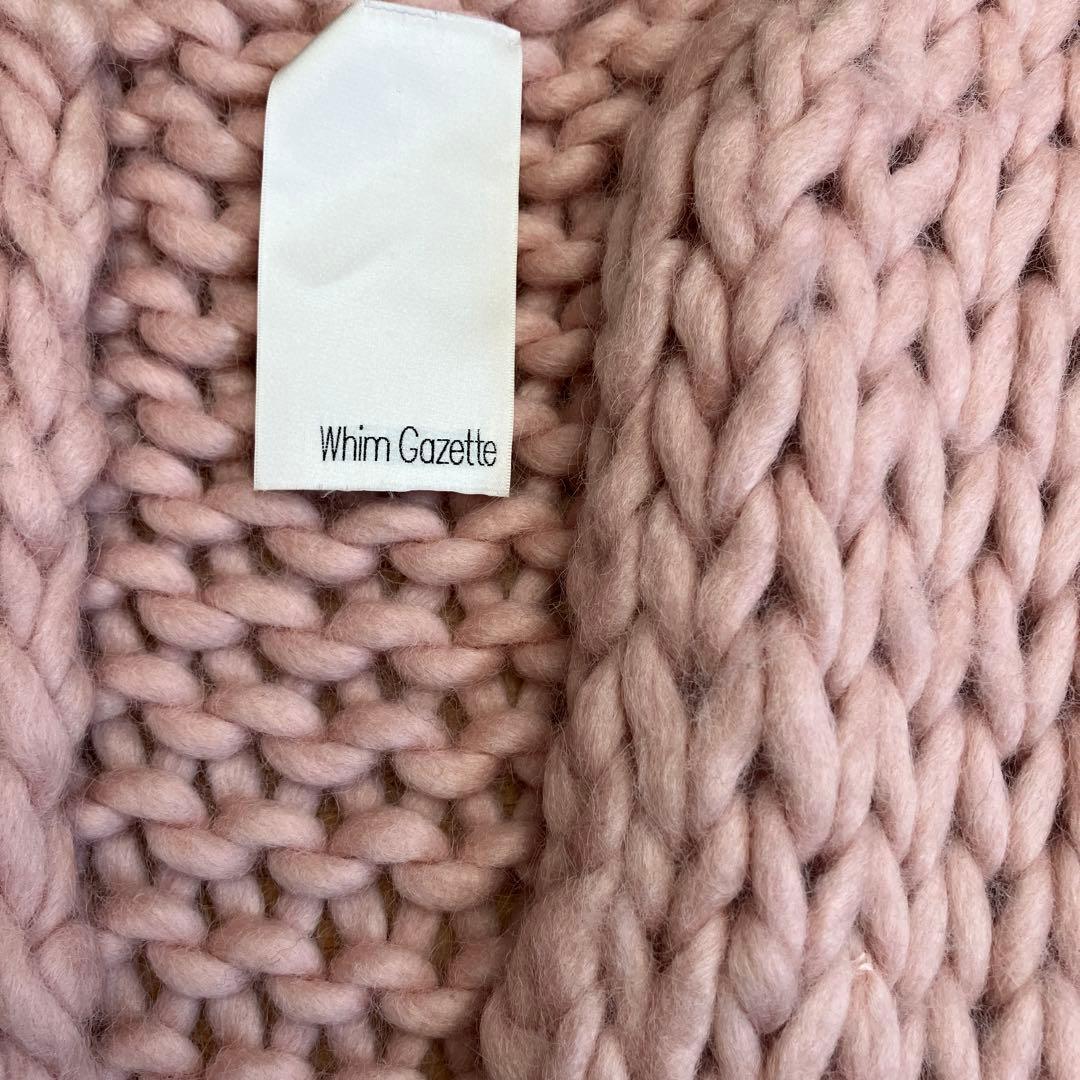 ウィムガゼット　ニットカーディガン　ニットコート　ピンク