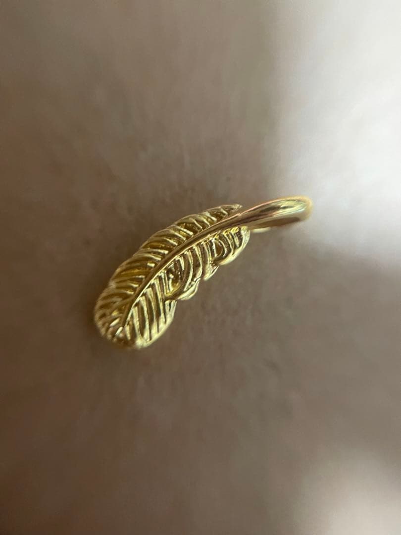 羽根　フェザー　トップ　ネックレス　ペンダント純金　足金999刻印