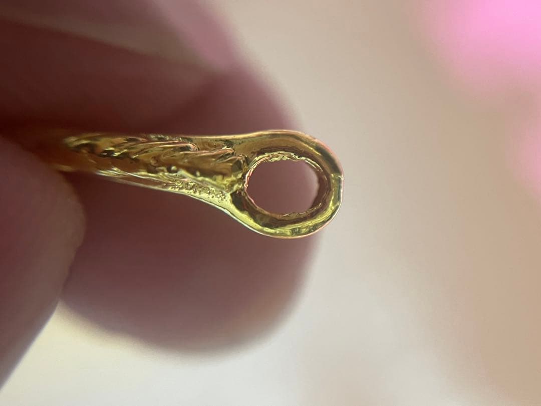 羽根　フェザー　トップ　ネックレス　ペンダント純金　足金999刻印