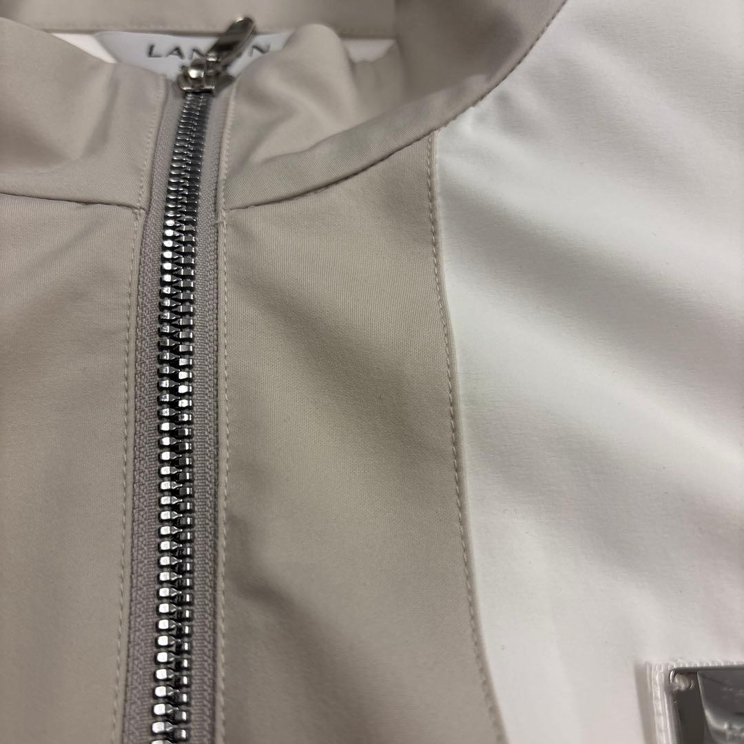 Y*o様 LANVIN SPORT スタンドカラー ジャケット M ホワイト/ベ