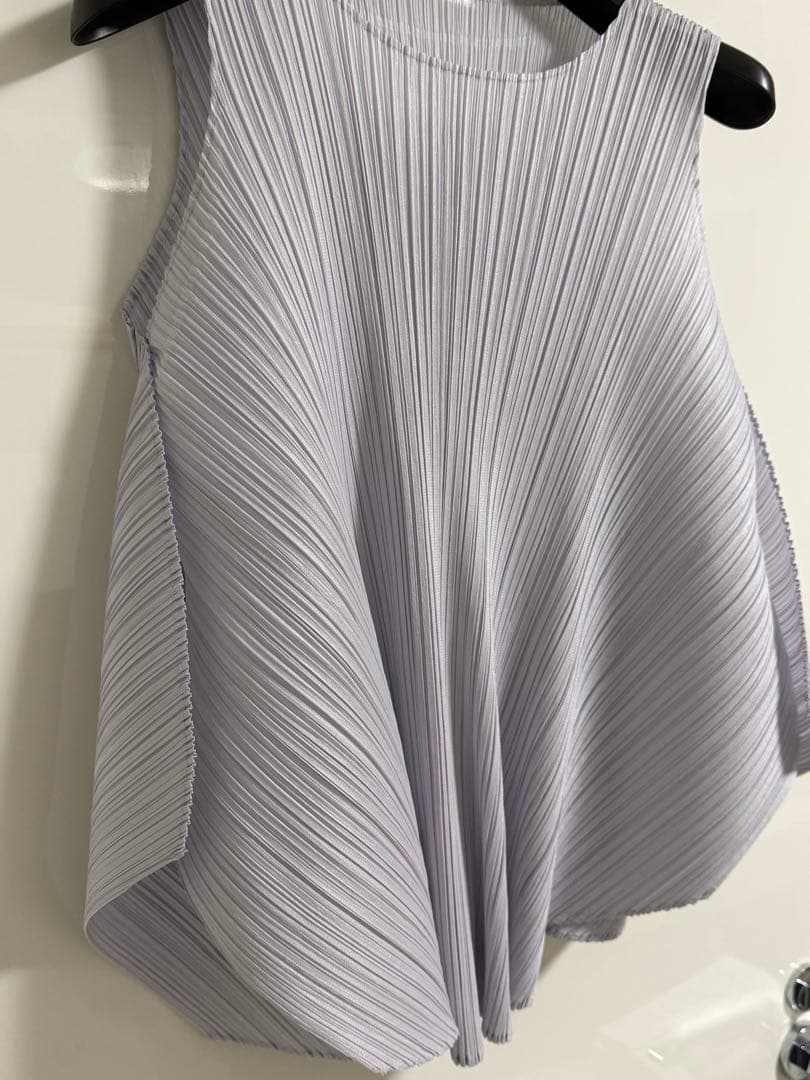 プリーツフリーズOVERLAPPED ノースリーブ シャツチュニック