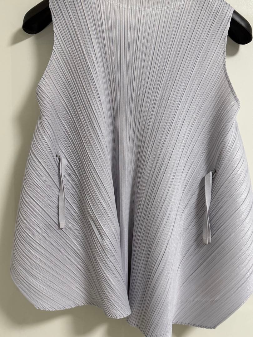 プリーツフリーズOVERLAPPED ノースリーブ シャツチュニック