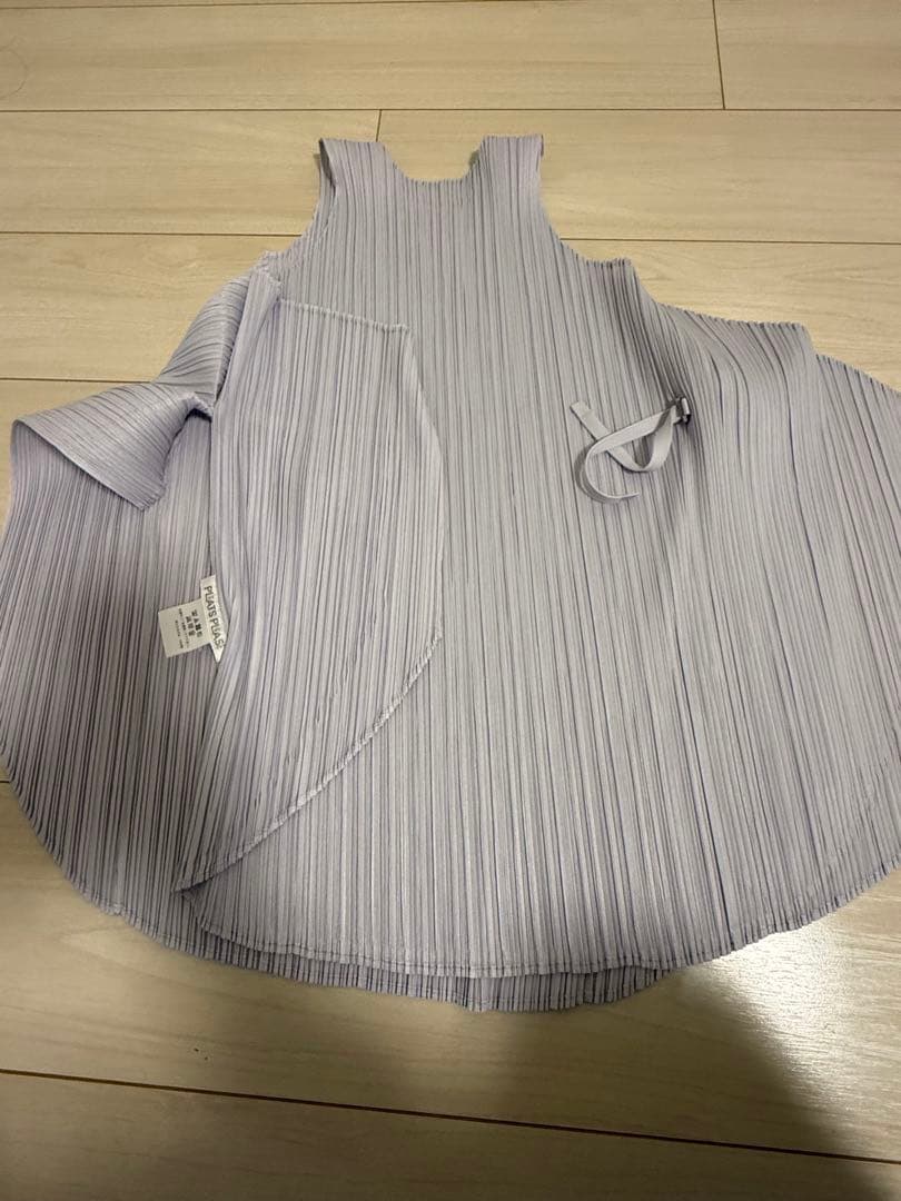 プリーツフリーズOVERLAPPED ノースリーブ シャツチュニック