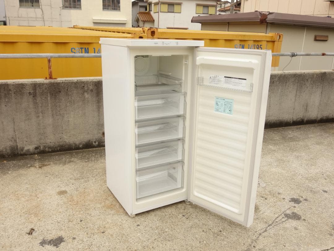 K▼アクア 冷凍庫 フリーザ ストッカー 134L 1ドア (27955)