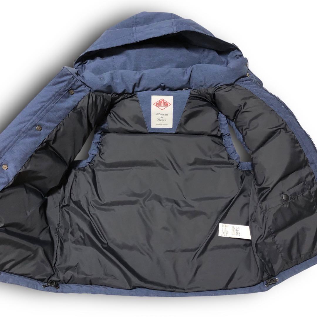 美品‼️ダントン ダウンベスト フード付き ネイビー 36