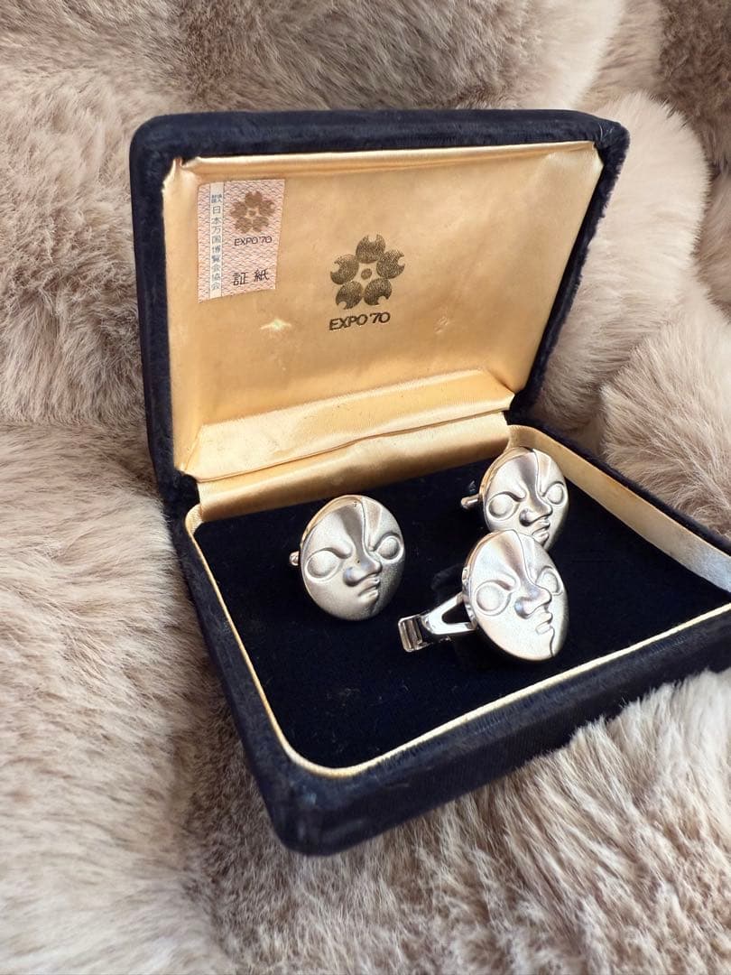 【レア★】大阪万博EXPO70太陽の塔 カフスボタン・ネクタイピン　岡本太郎