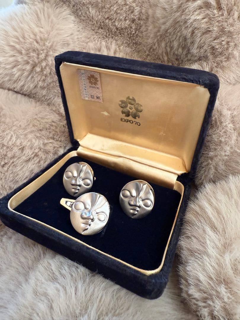 【レア★】大阪万博EXPO70太陽の塔 カフスボタン・ネクタイピン　岡本太郎