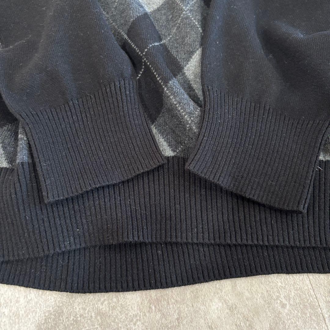 BURBERRY BLACK LABEL バーバリー アーガイル柄ニット 新品