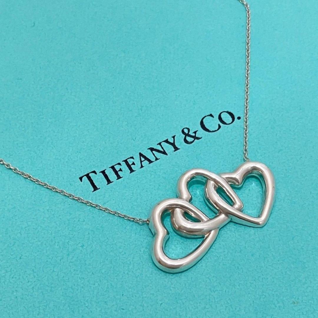 TIFFANティファニー ネックレス　トリプルハート オープンハート SV925