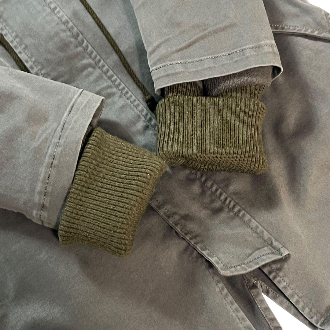 【 美品 】 オベリスク　モッズコート　フリースライナー　ビッグロゴ　襟ボア