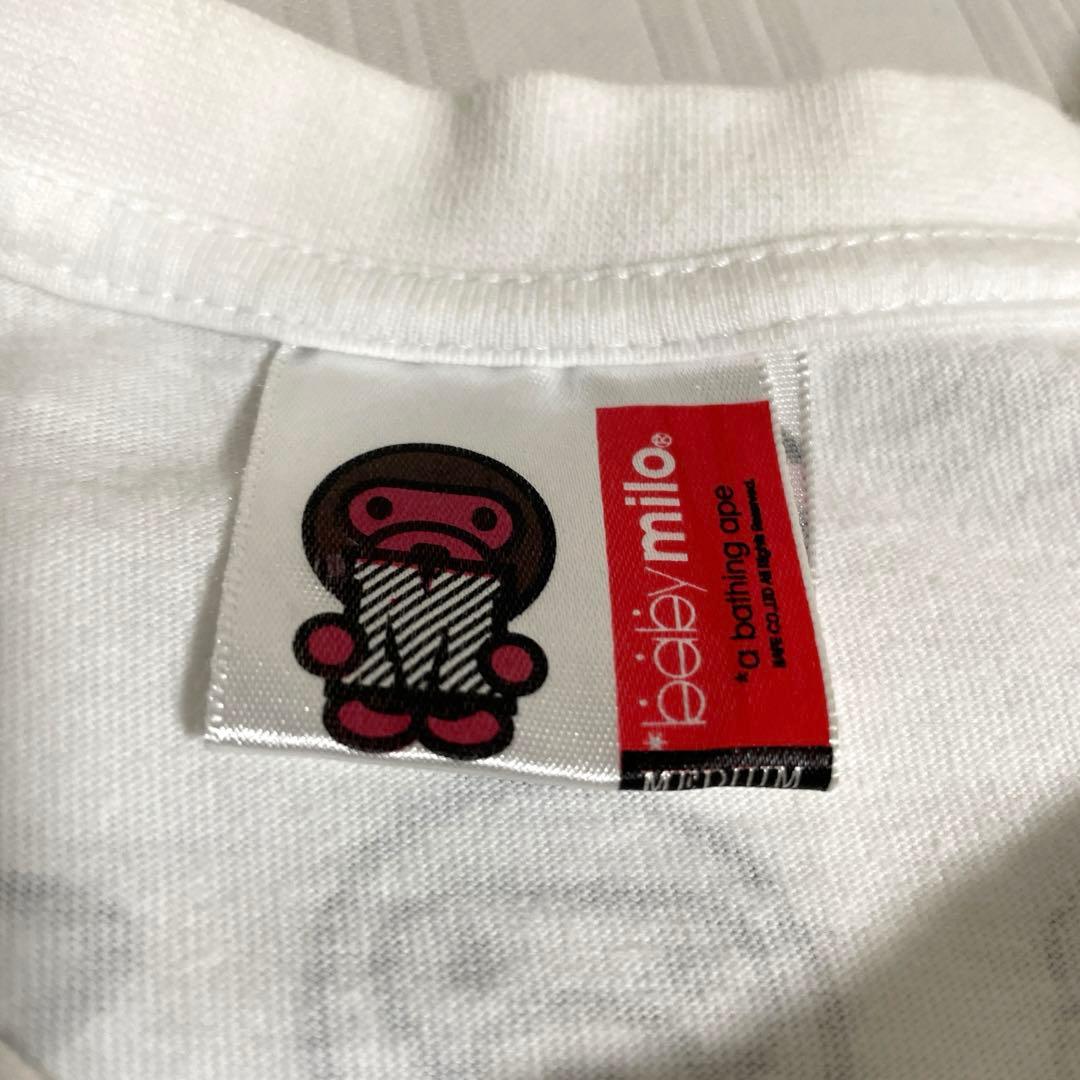 レア❗️アベイシングエイプ マリオ×ベビーマイロ プリント Tシャツ 白 M