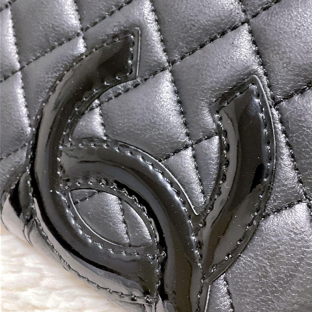♡希少♡シャネル CHANEL 長財布 カンボンライン　ファスナー ココマーク黒