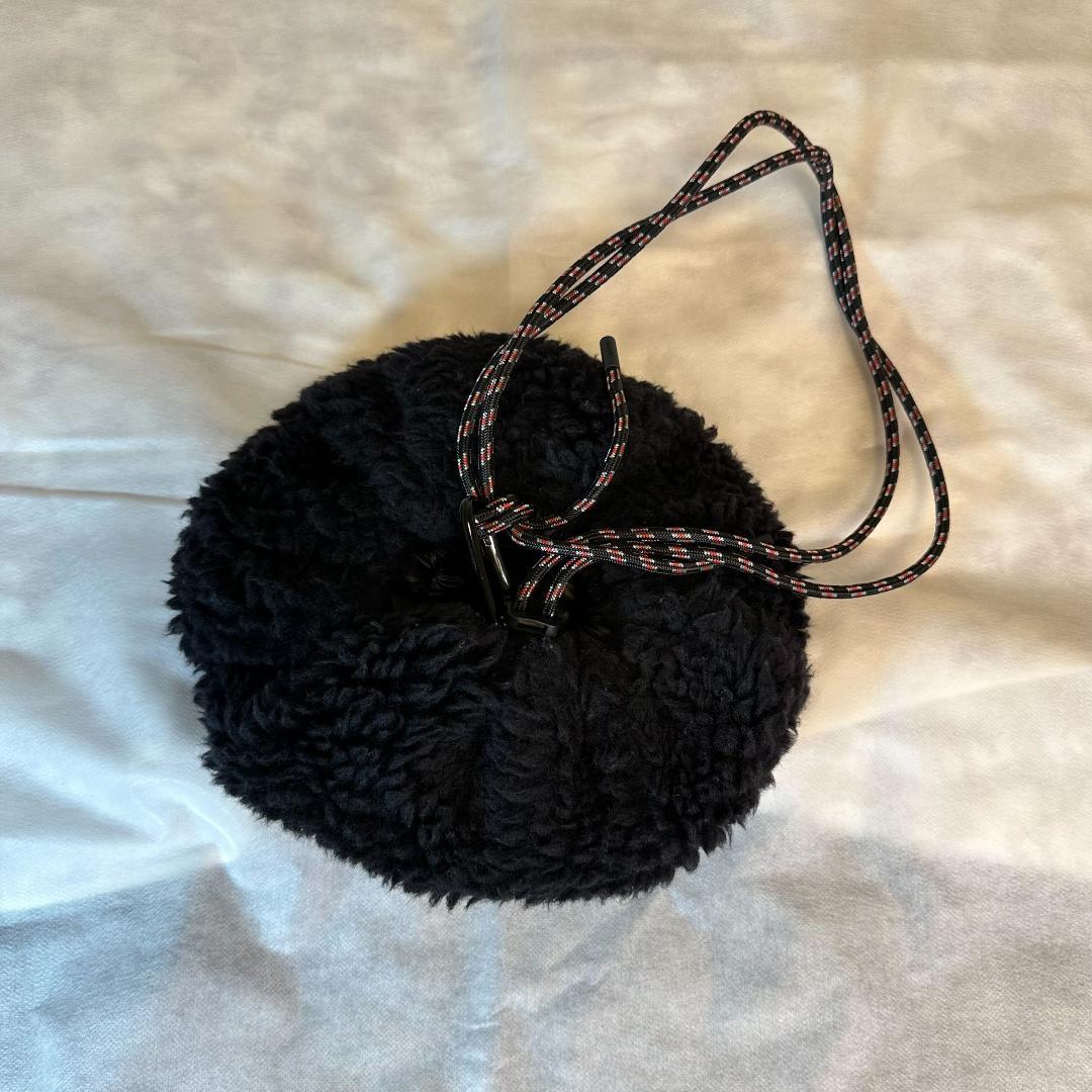 sacai サカイ 22SS ファーバッグ 黒 フリーサイズ