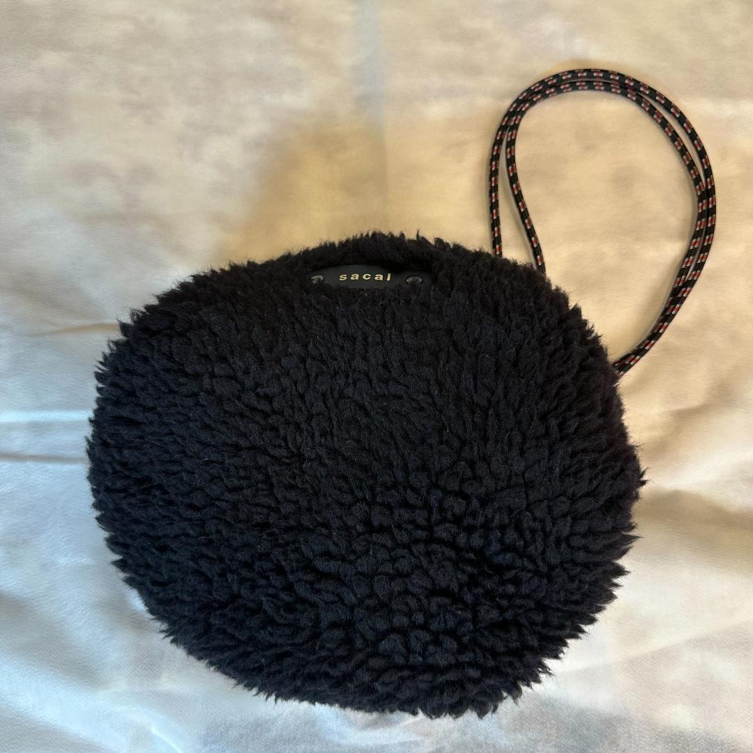 sacai サカイ 22SS ファーバッグ 黒 フリーサイズ
