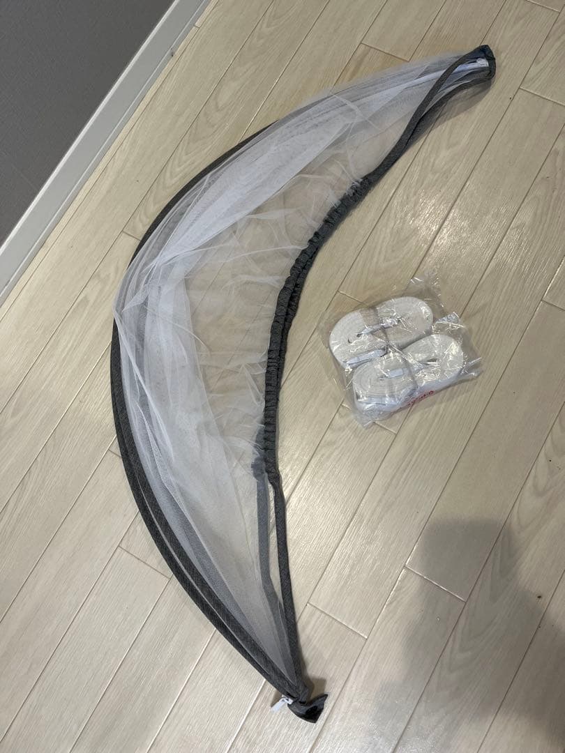 HZDMJ 折りたたみ式ベビーベッド グレー