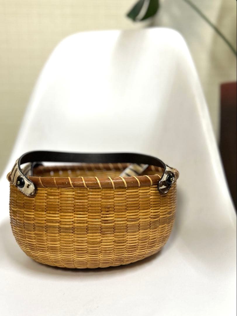 ナンタケットバスケット　ウッドステイブ　オーバル