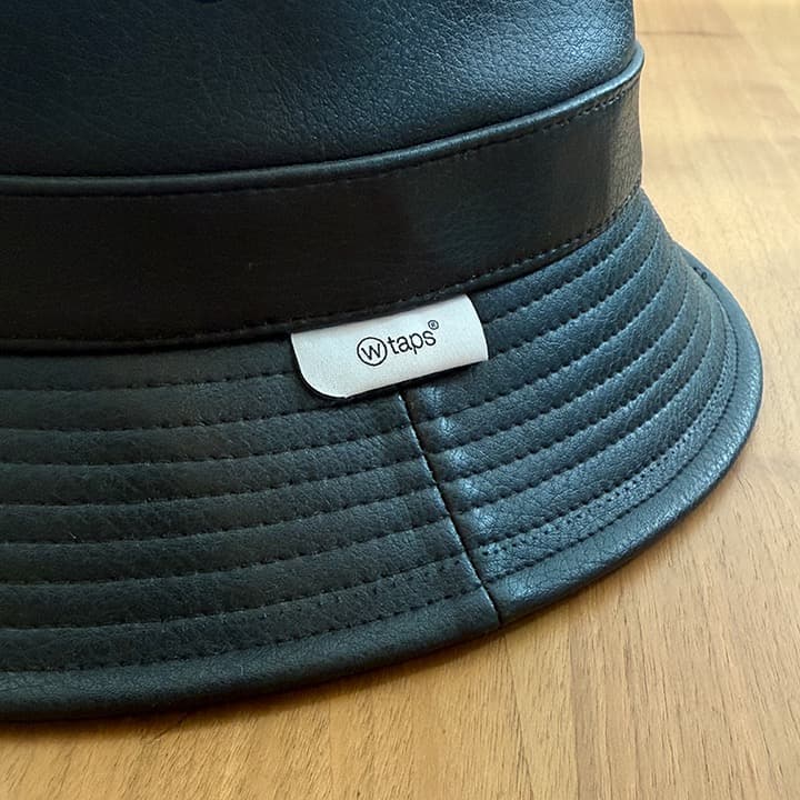 【超美品】WTAPS ダブルタップス レザー バケット ハット 黒 ブラック