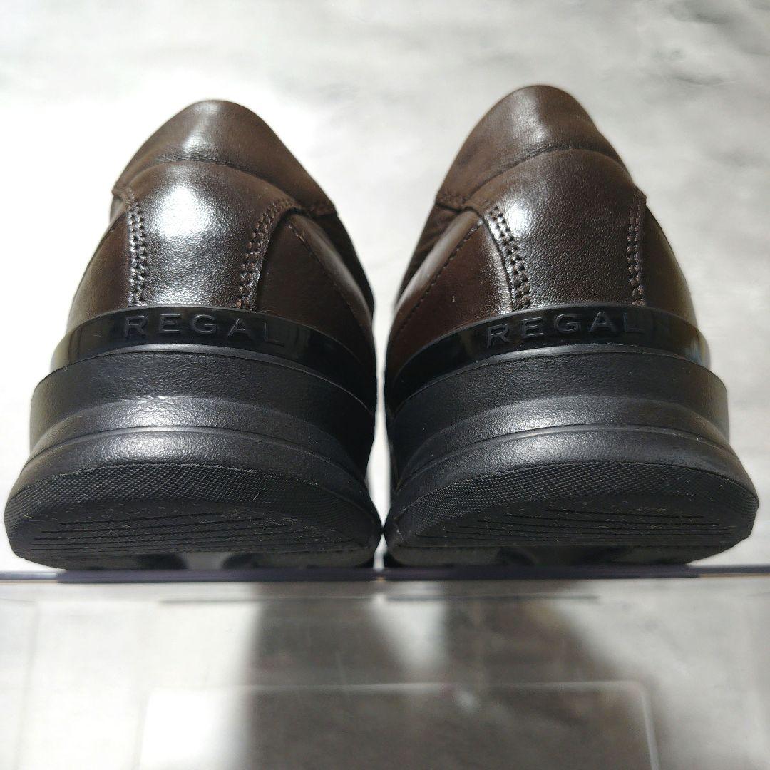 【人気定番デザイン】極美品 REGAL【27】レザードレススニーカー ビジカジ
