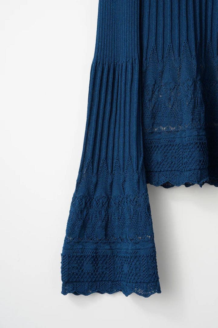 トップス MURRAL Emerge flower knit top (Blue)