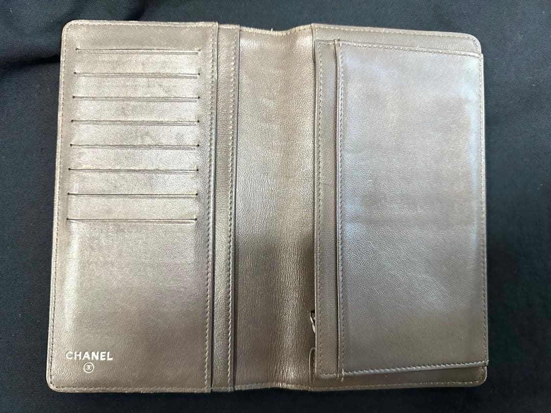 CHANEL フラワーエンボス 長財布 ピンク