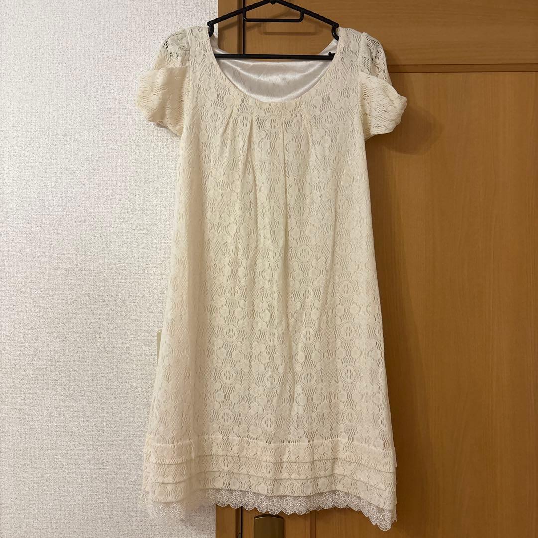 レースワンピース 森ガール 姫カジ y2k 古着ガーリー フェアリーグランジ