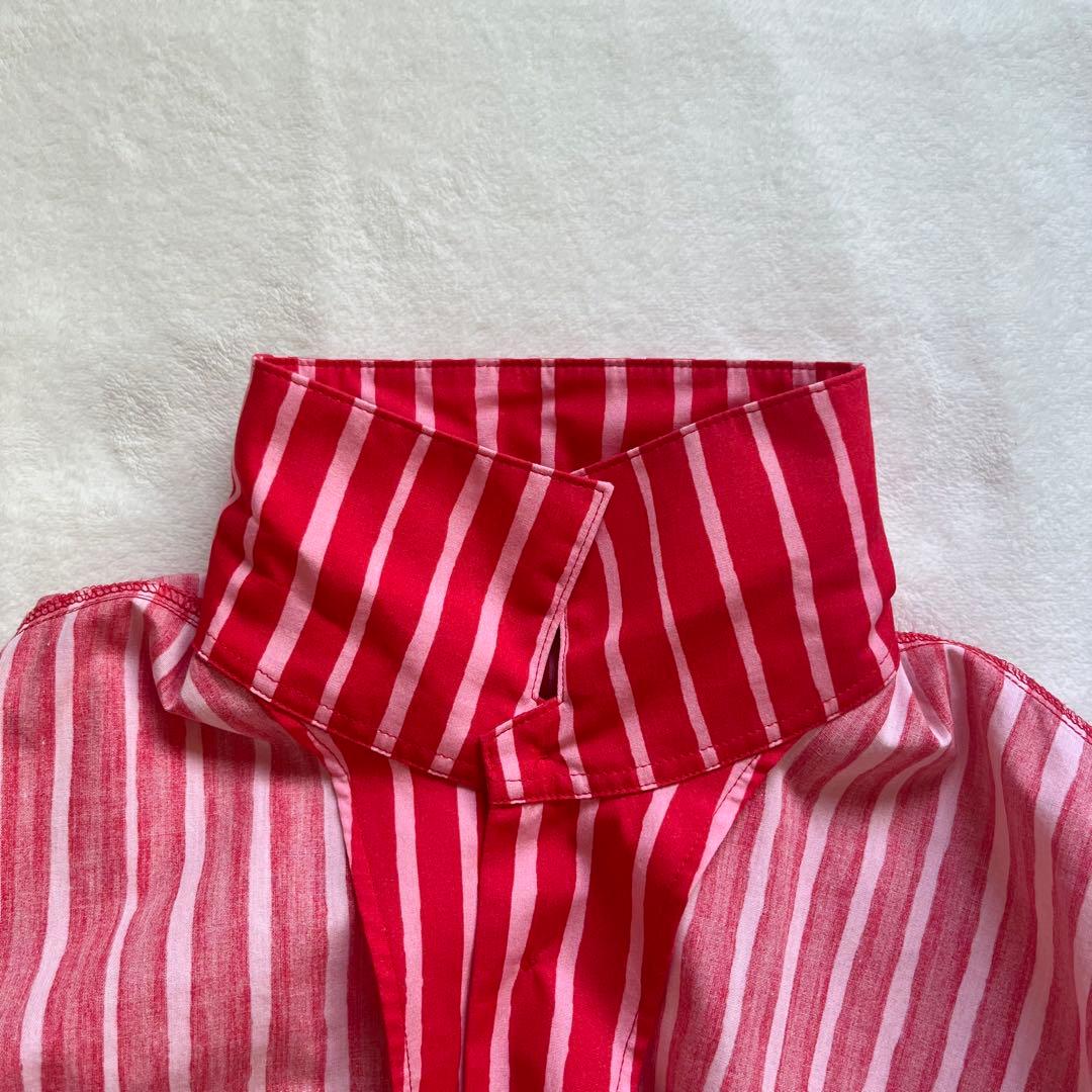 【美品】marimekko レッド×ピンクストライプ XS ヨカポイカ