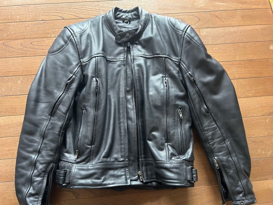 値下げ　goodluck カウハイド レザージャケット(プロテクター付)