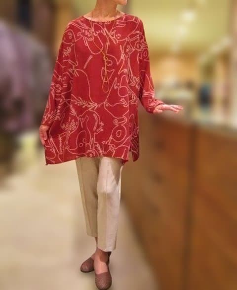 ヨーガンレール　美品　モンスタープリントチュニック　黒　ババグーリ