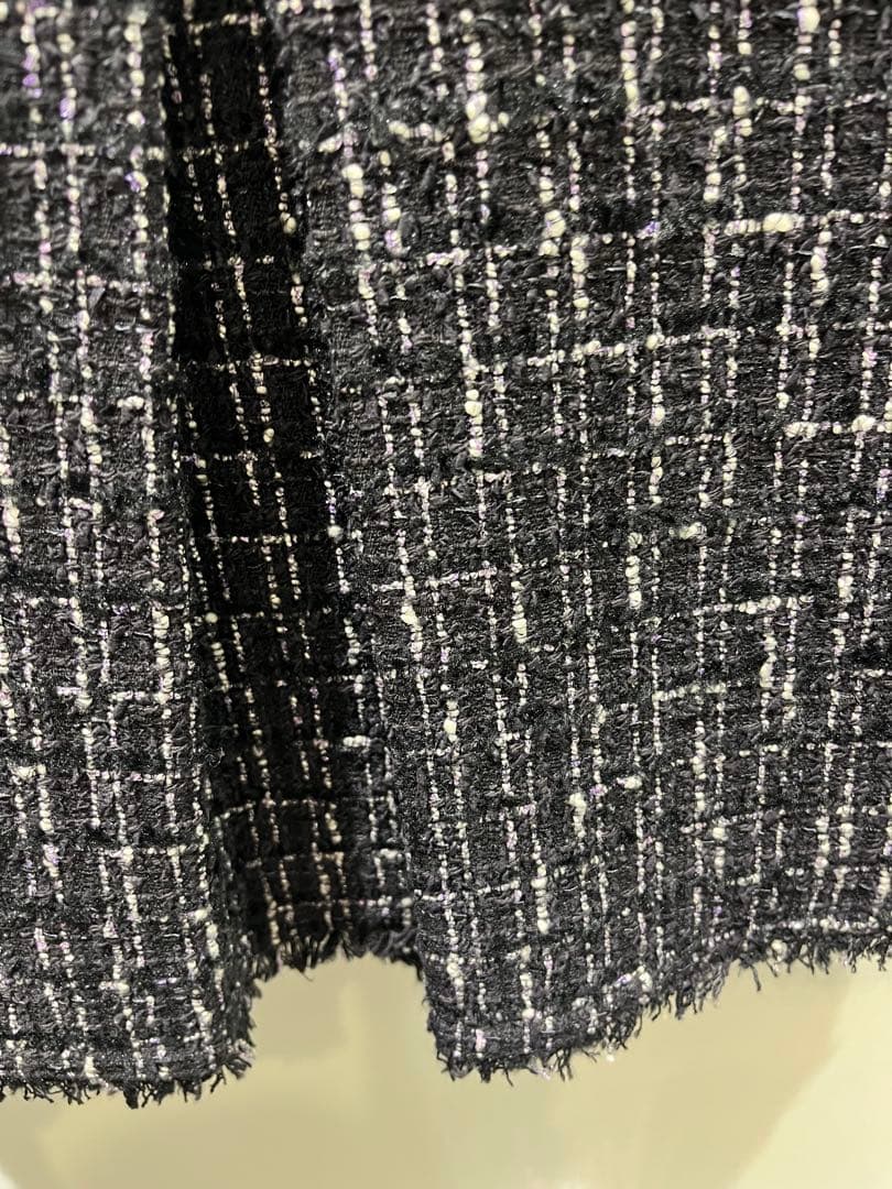 さなセオリーリュクス美品ツイードジレ　38 ブラック