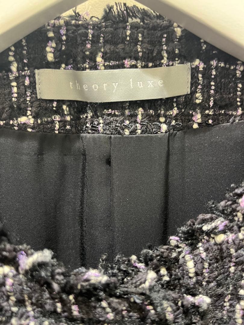 さなセオリーリュクス美品ツイードジレ　38 ブラック